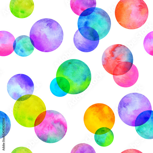 Circles multi-colored neon ...