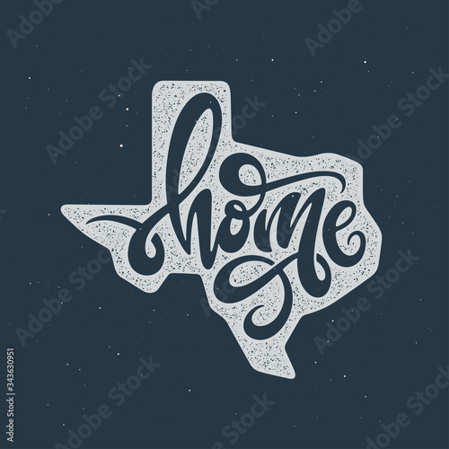 Texas related t-shirt design. Vintage vector illustration.