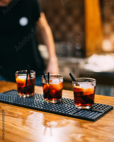 Two americano cocktails
