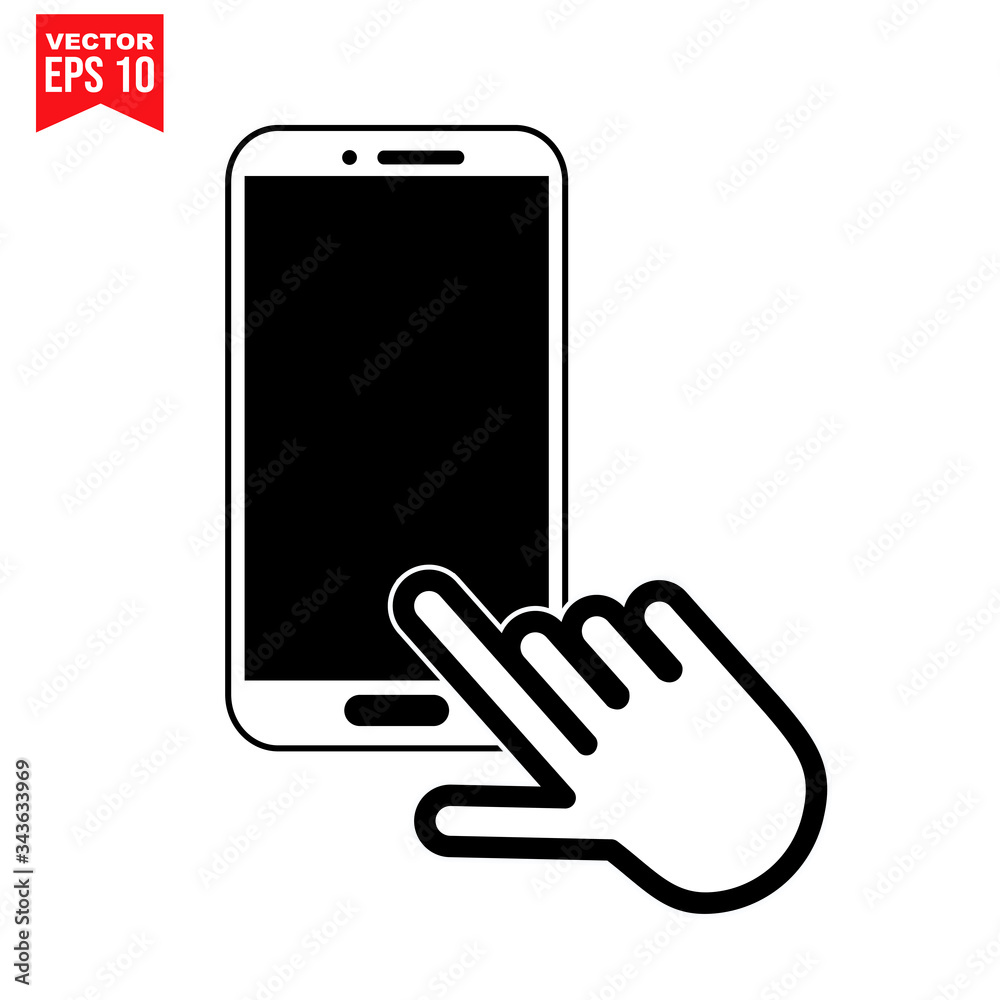 hand holding mobile phone Icon symbol Flat vector illustration for graphic and web design.
hand holding mobile phone Icon symbol Flat vector illustration for graphic and web design.