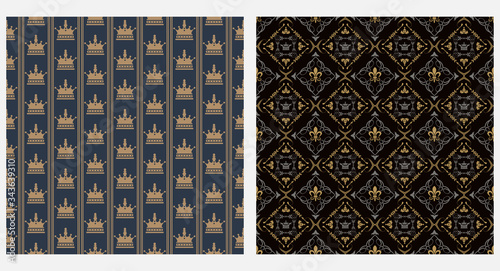 Seamless pattern for wallpaper, fabrics, wrapping paper and interior 