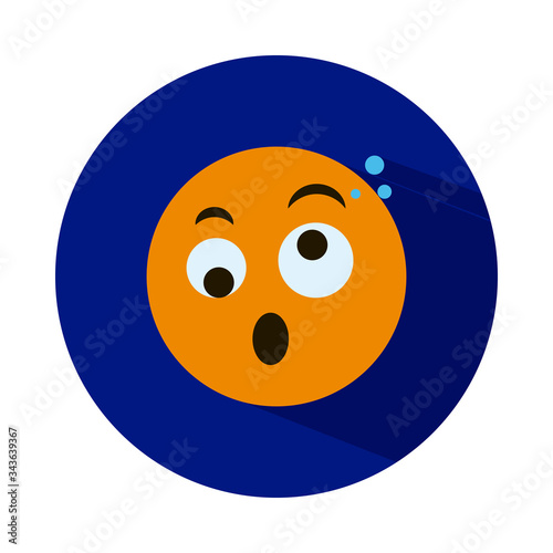 Emojis coronavirus concept, crazy emoji icon, block style