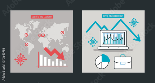 economic recession infographic with statistics