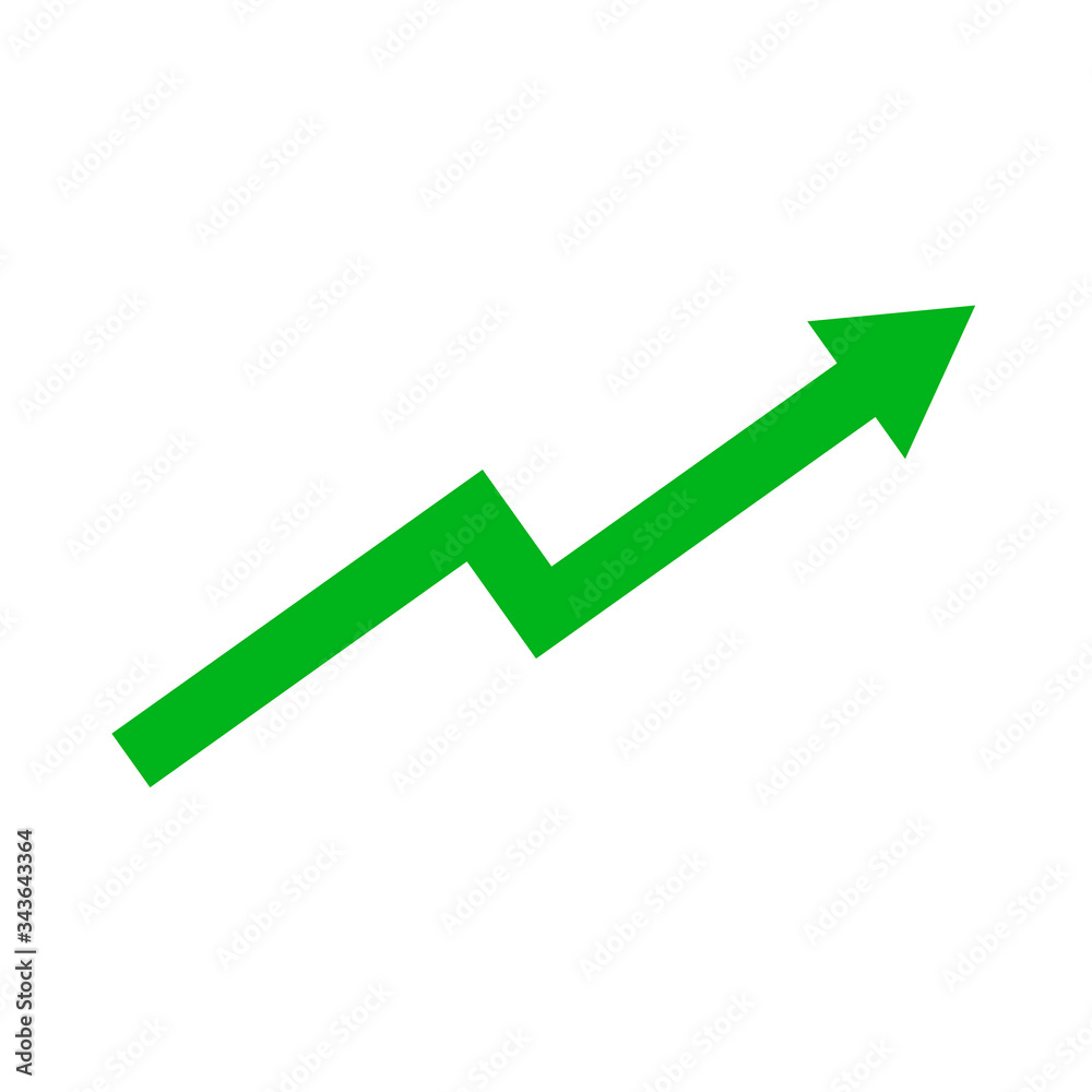 Green Indication arrows. Up arrows, statistic financial graphic. Vector illustration Green Indication arrows. Up arrows, statistic financial graphic. Vector illustration