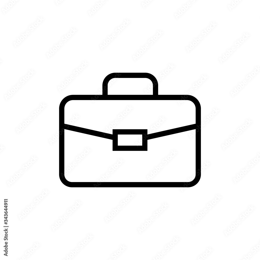 Bag, business, office, work icon lineart style isolated on white background Bag, business, office, work icon lineart style isolated on white background