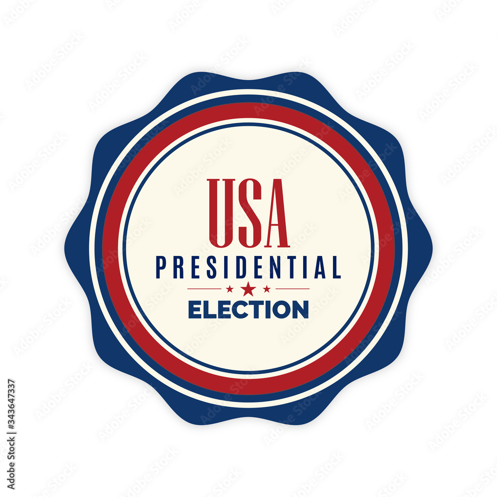 Campaign button of presidential elections 2020