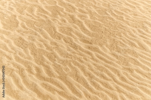 Lines in the sand of a beach