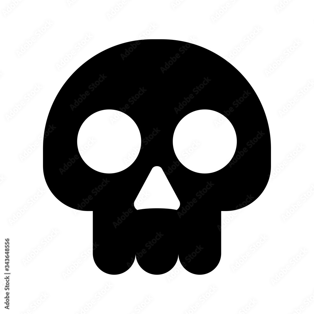 Skull icon on white background Skull icon on white background
