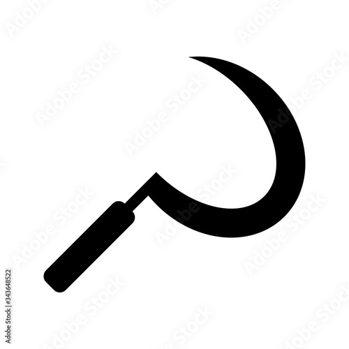 Sickle icon on white background