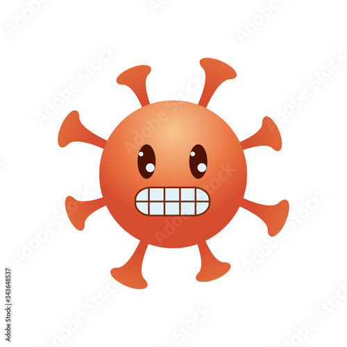 coronavirus emoji smiling icon, gradient style