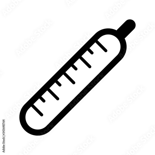 Thermometer icon vector on white background