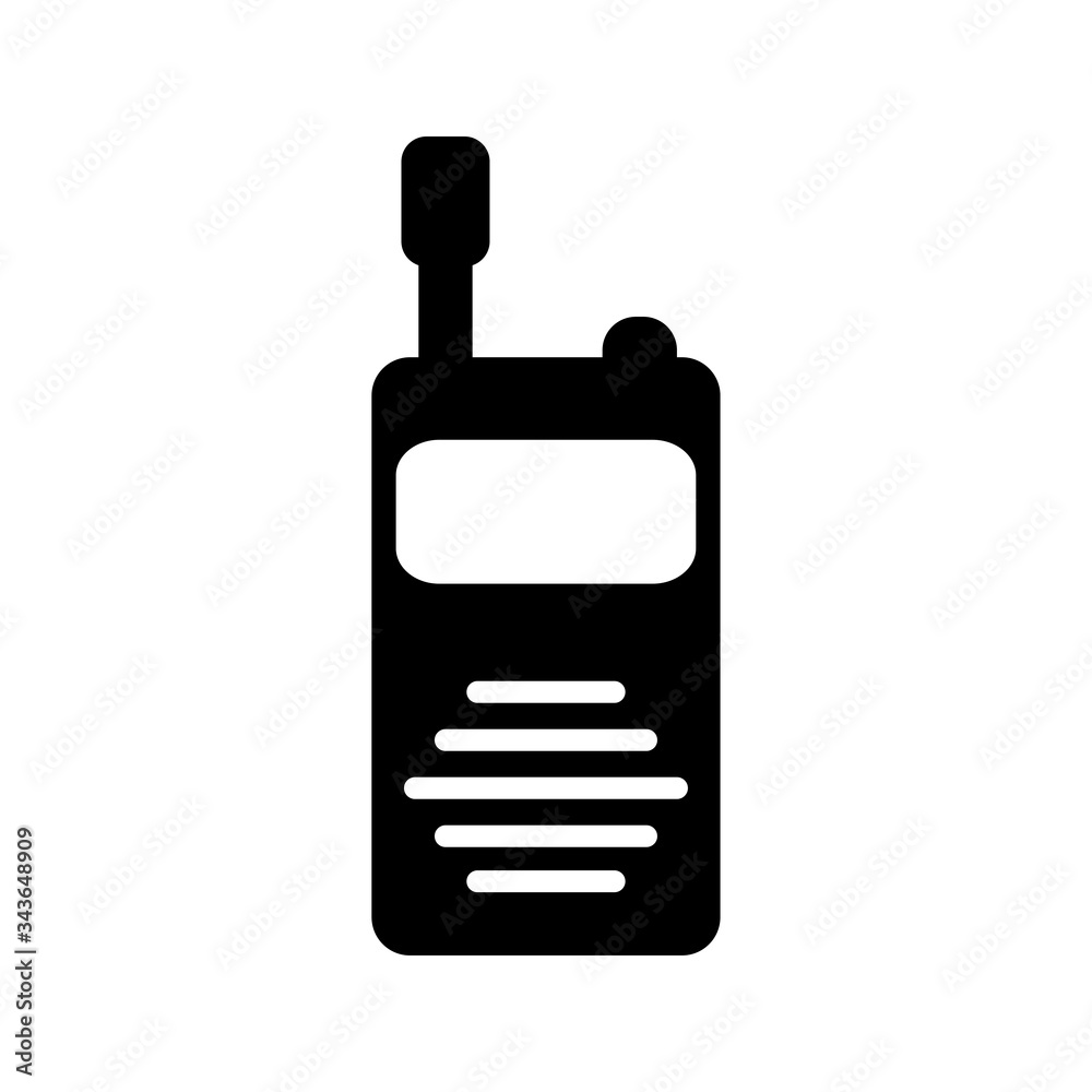 Walkie talkie icon on white background Walkie talkie icon on white background