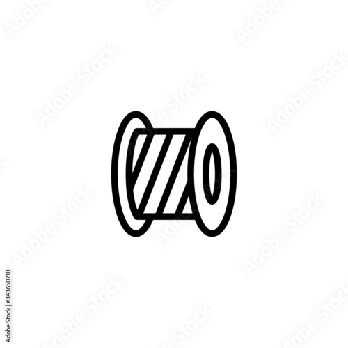 Copper vector icon, copper icon symbol sign in outline, lineart style on white background