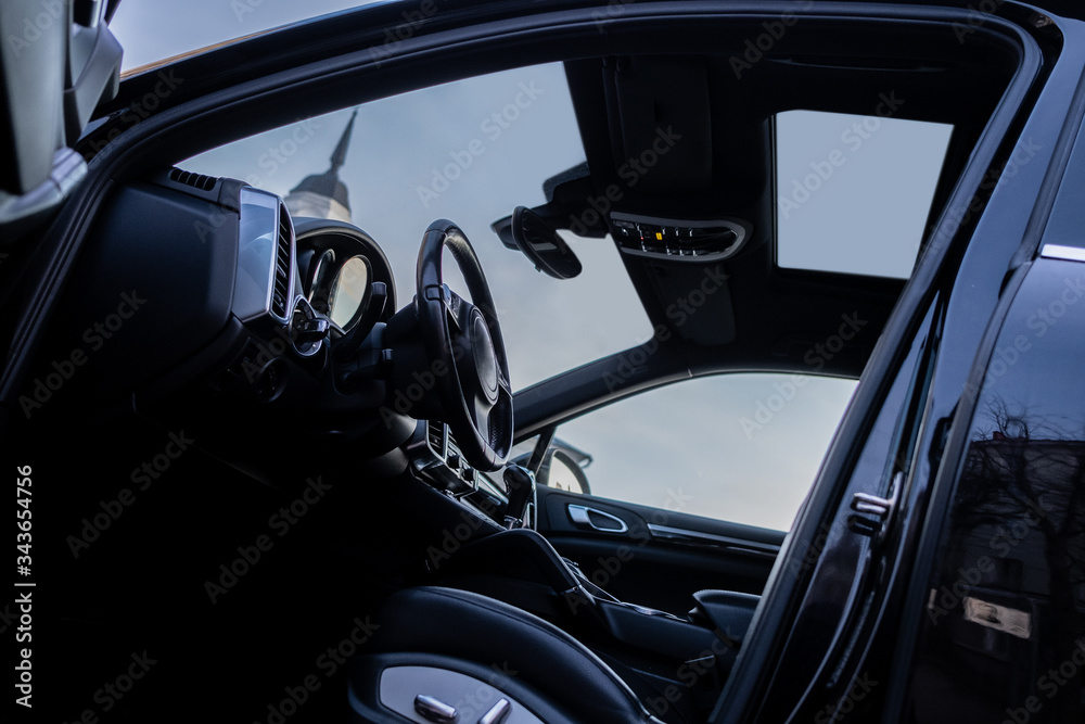 beautiful interior of a luxury car