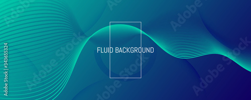 Dark Dynamic Wave. Flow Abstract Motion. Curve 