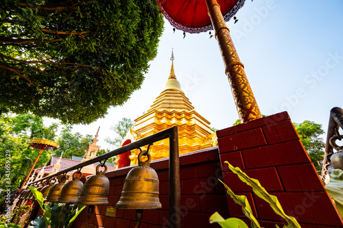 Golden Pagoda in Phan On Temple photo