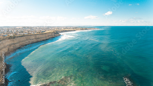 Aerial Views of Coastline and waves and beaches along the Great Ocean Road  Australia