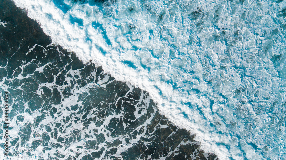 Aerial Views of Coastline and waves and beaches along the Great Ocean Road, Australia