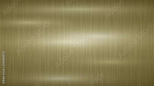 Abstract metal background with glares in golden colors