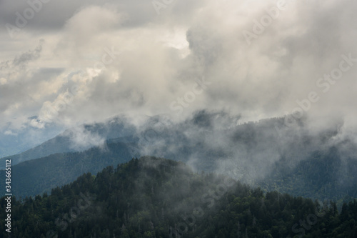 Thick Clouds Cover The Smokies © kellyvandellen