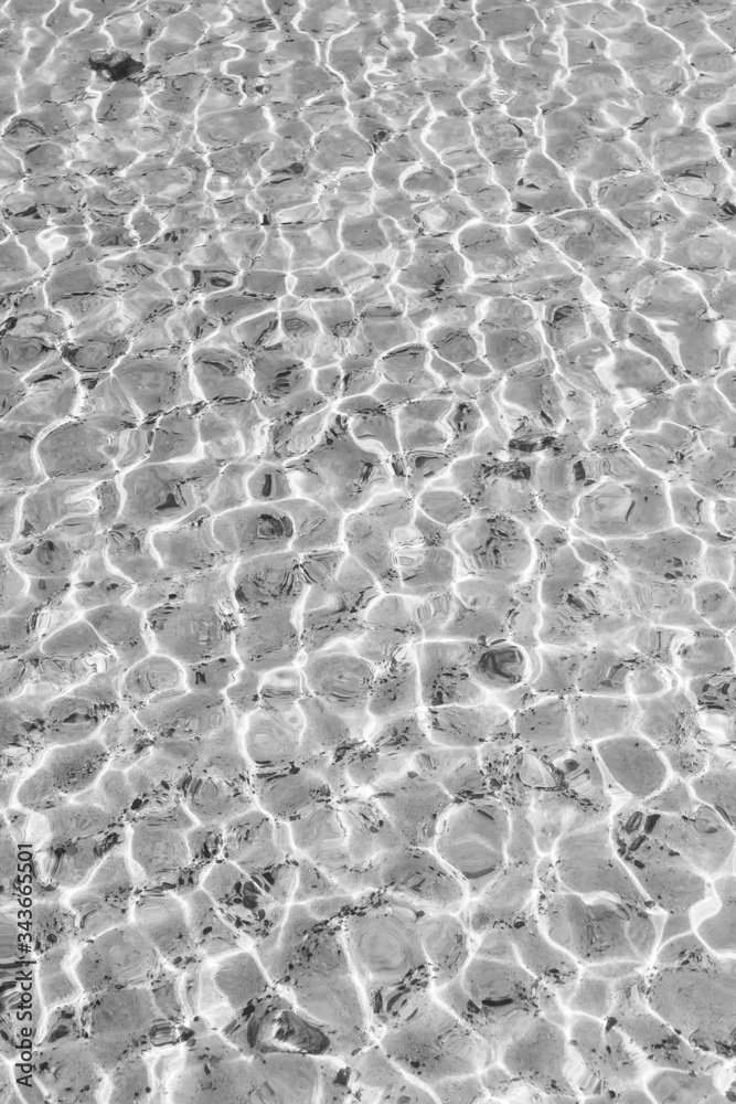 Waves Pattern in crystal clear water on black and white Waves Pattern in crystal clear water on black and white