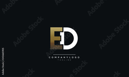 ED Letter Logo Design Icon Vector Symbol