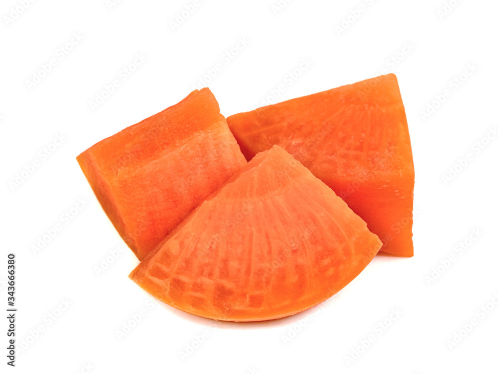 chopped carrot isolated on white background chopped carrot isolated on white background