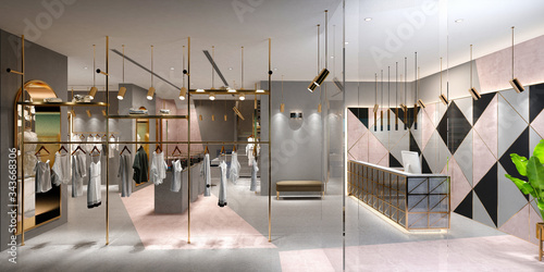 Dekoracja na wymiar  3d-render-of-luxury-fashion-shop