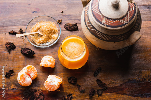 natural clementine juice with brown sugar