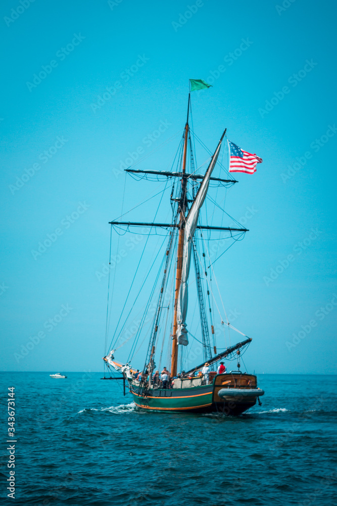 Tall ship sailing in South Haven Michigan during a festival