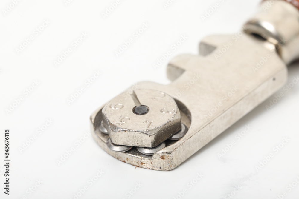 Glass cutter on white background metal tool Glass cutter on white background metal tool