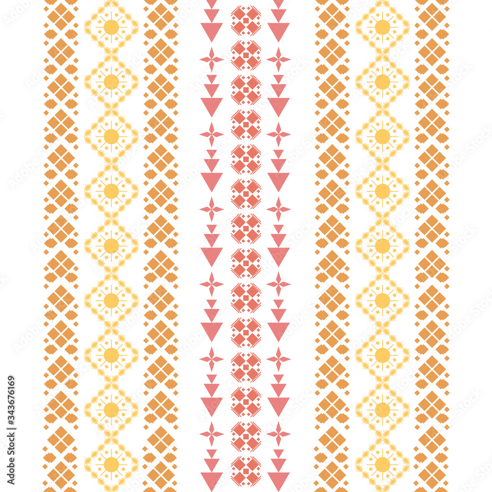Modern stitches embroidery pattern with simple style for T-Shirt design. Modern stitches embroidery pattern with simple style for T-Shirt design.