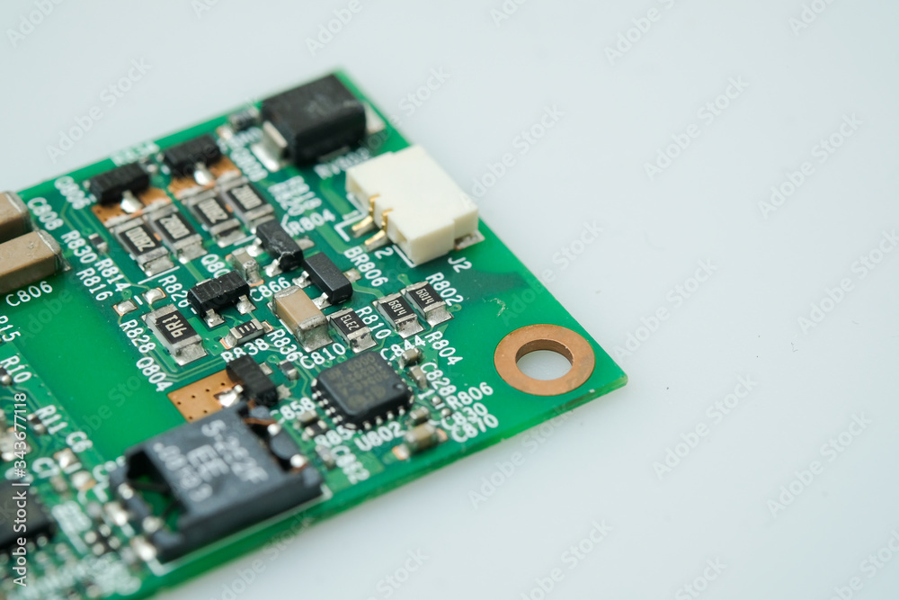 Electronic circuit board in computer Electronic circuit board in computer