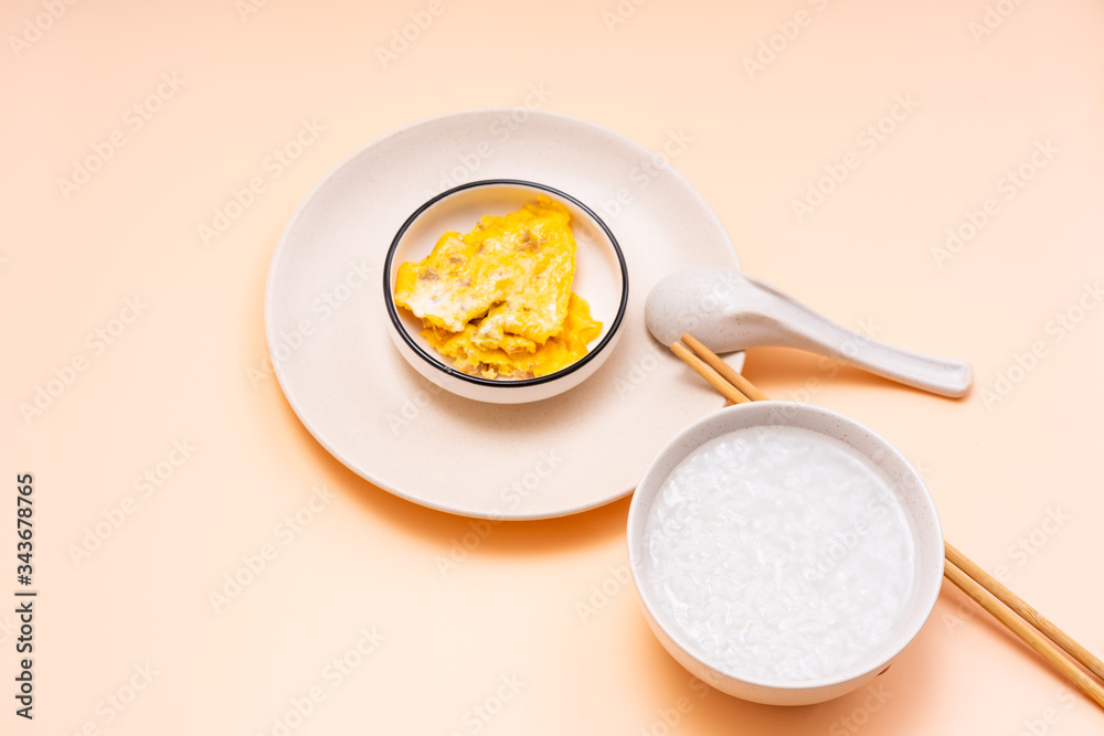 Chinese Chaoshan Breakfast White Congee Side Dish Chinese Chaoshan Breakfast White Congee Side Dish
