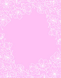 Vector background with pastel pink flowers. Vector eps-10