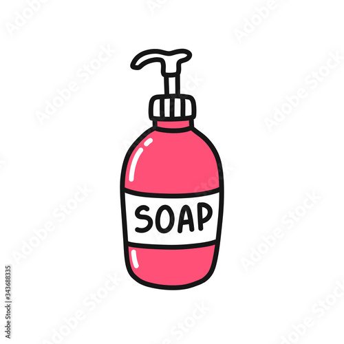 soap doodle icon, vector illustration
