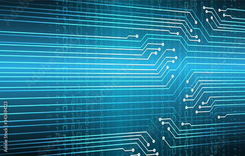 Blue cyber circuit future technology concept background
