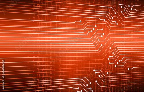 orange cyber circuit future technology concept background
