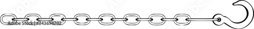Hook and chain vector illustration