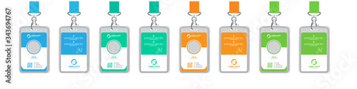 colorful id card modern design templates