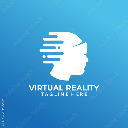 virtual reality logo icon vector isolated
