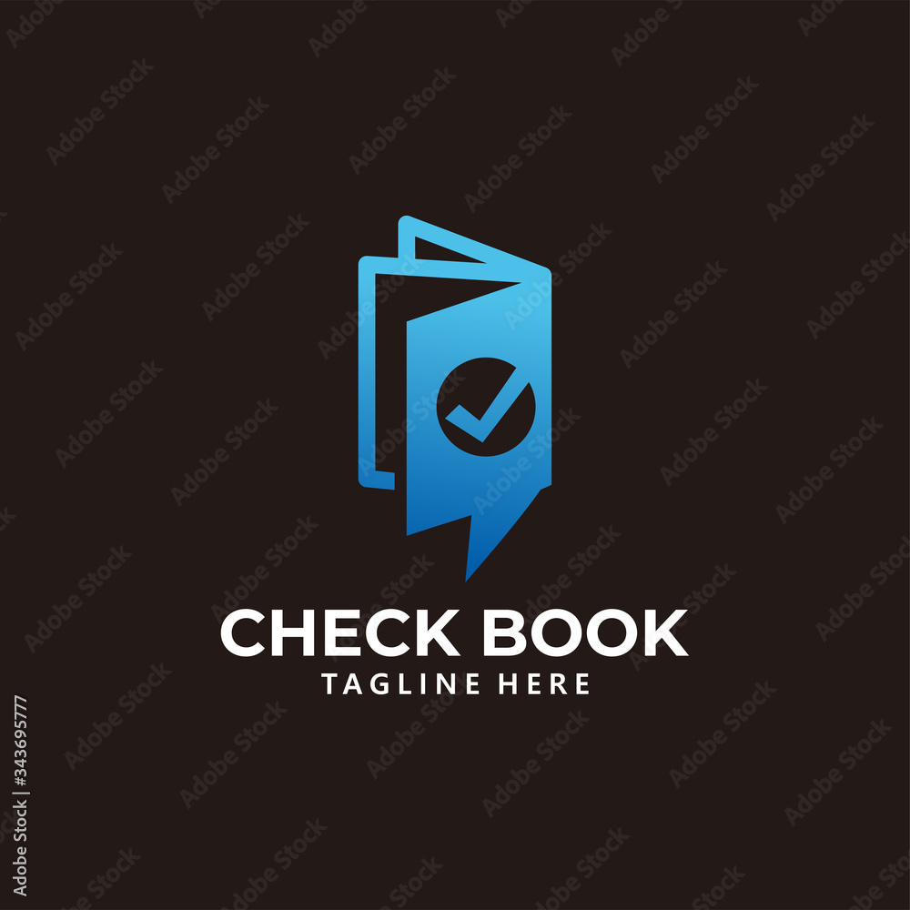 Fototapeta premium check book logo icon vector isolated