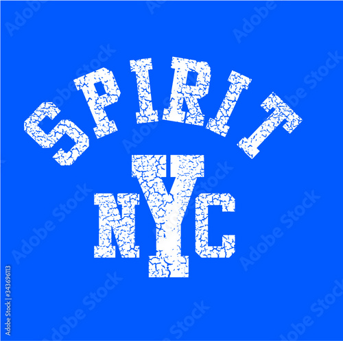 New York Print Embroidery graphic design vector art