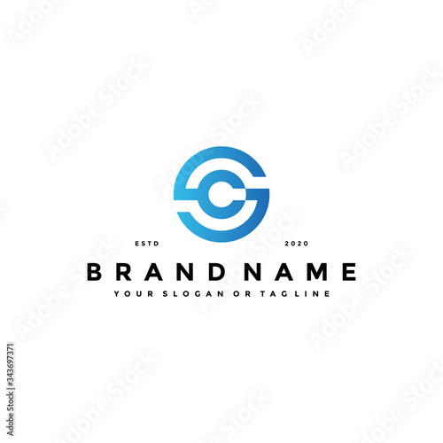 letter SC logo design vector