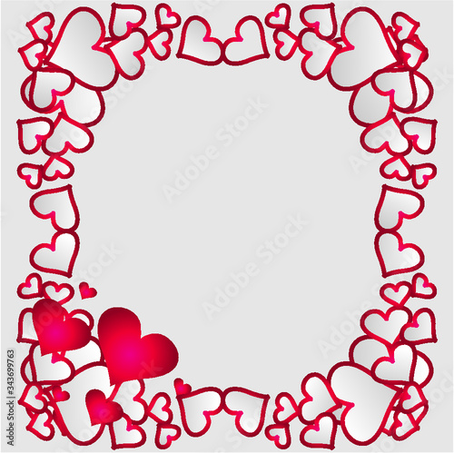 heart love embroidery graphic design vector art