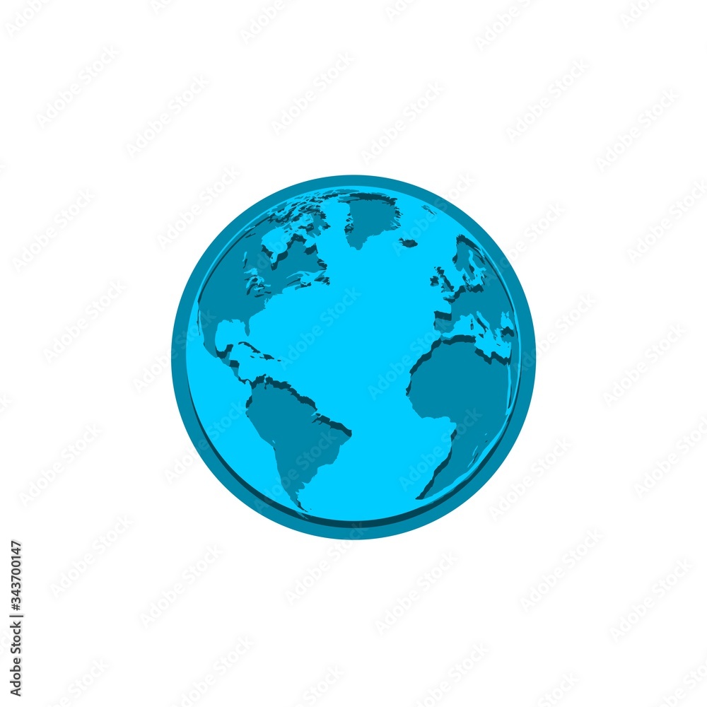 School globe icon isolated on white background School globe icon isolated on white background