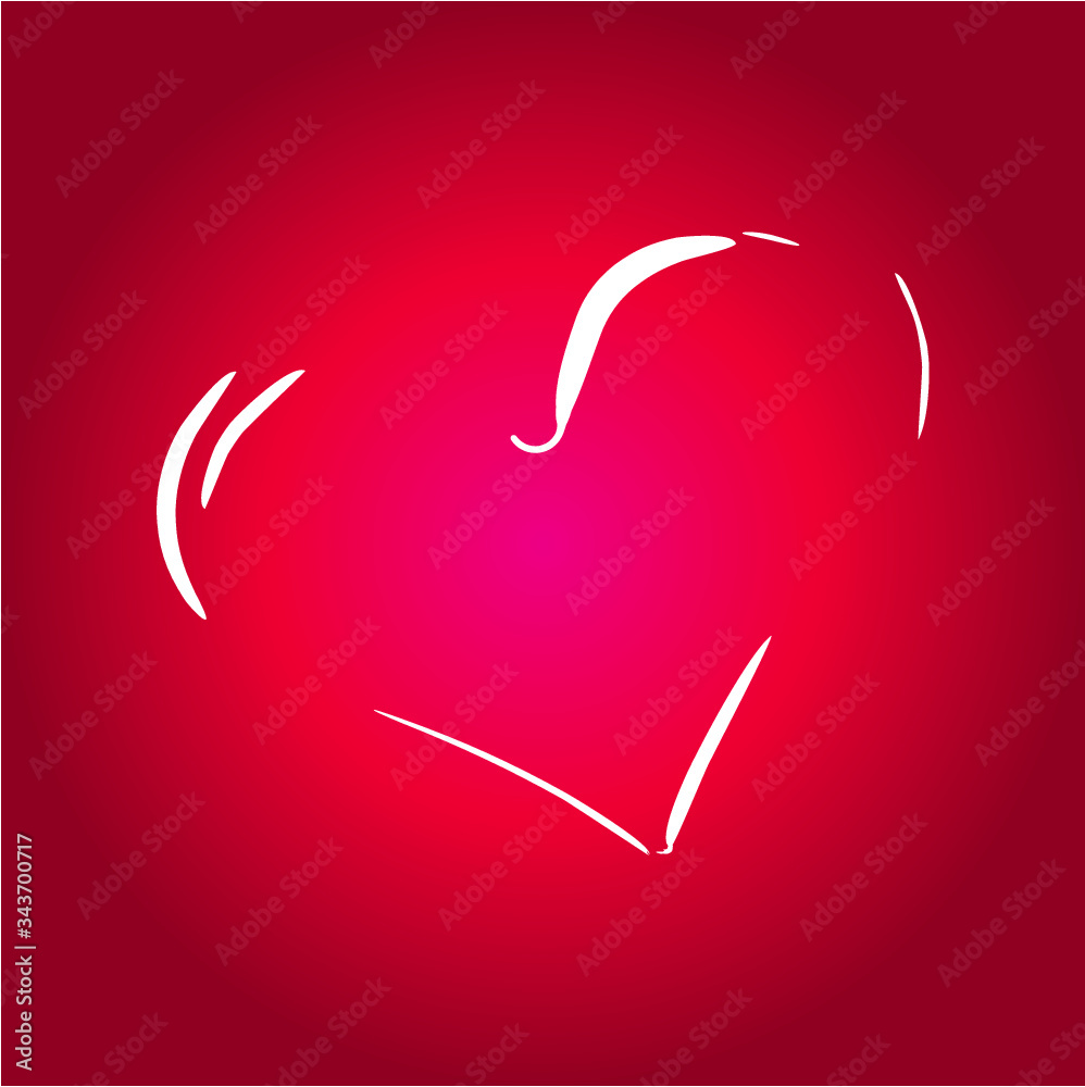 Fototapeta premium heart love embroidery graphic design vector art