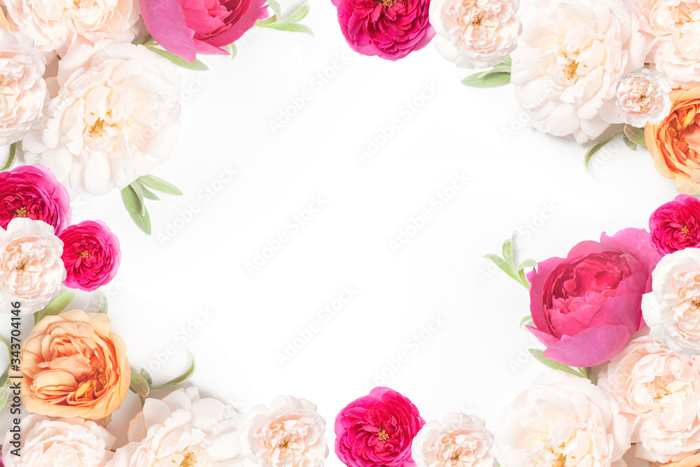 Flower invite card for wedding, save date, thank you, business.