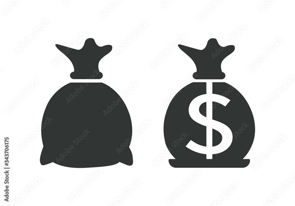 Money Bag Icon on White background. Vector illustration Money Bag Icon on White background. Vector illustration