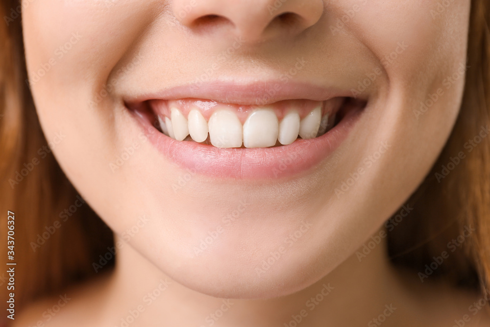 Young woman with healthy teeth, closeup Young woman with healthy teeth, closeup